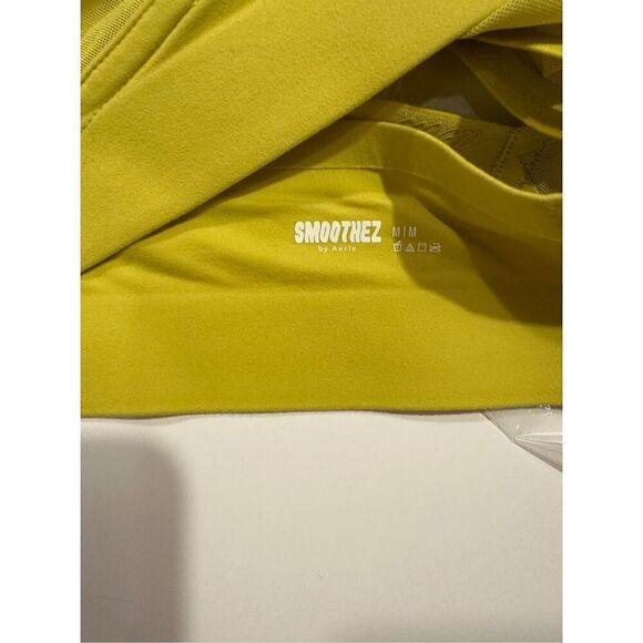 Size M aerie SMOOTHEZ Mesh Bralette in Yellow - Picture 4 of 8